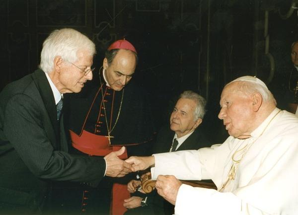 Jürgen Mittelstrass and Pope John Paul II Jürgen Mittelstrass and Pope John Paul II