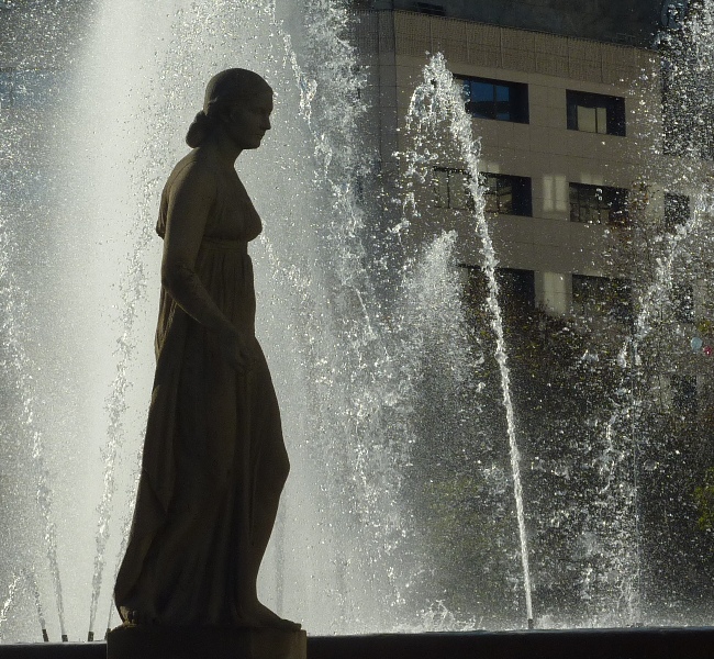 Fountains on the Playa Catalunya